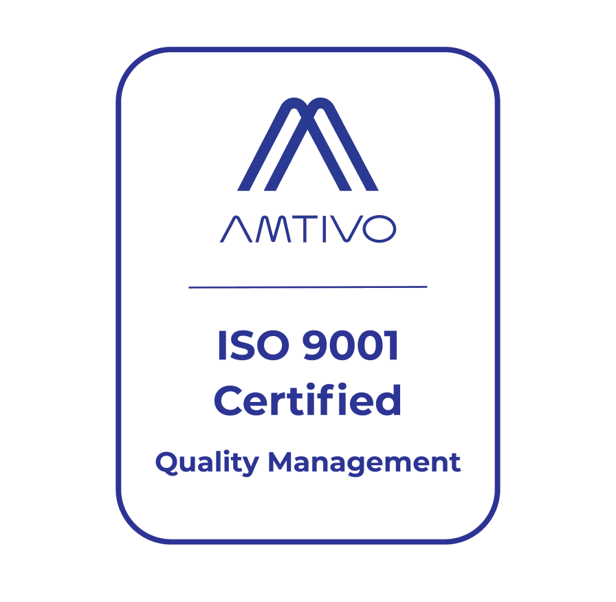 AMTIVO ISO certification badge